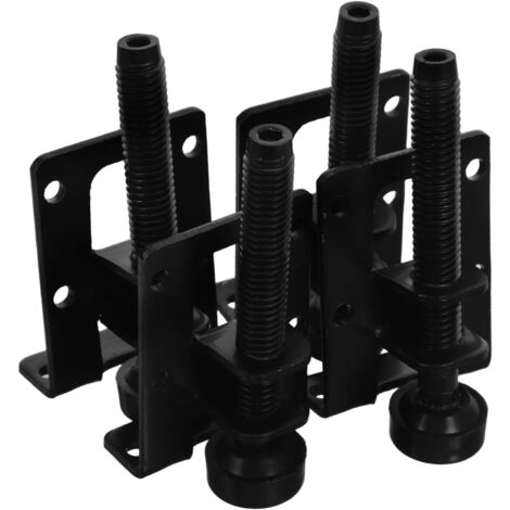 de 4 patins noirs robustes pour coins de meubles rehausseurs
