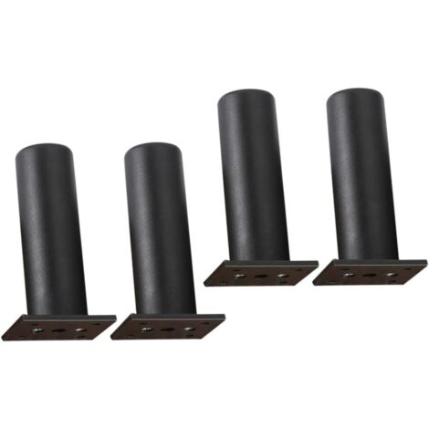 de 4 pieds de support TV en alliage d aluminium noir pour