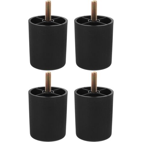 de 4 pieds ronds en plastique pour canap et chaise avec vis