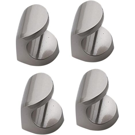 de 4 poign es de porte minimalistes en nickel mat avec trou