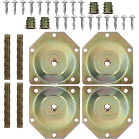 de 4 querres de fixation en fer 70 x 67 x 12 mm avec vis
