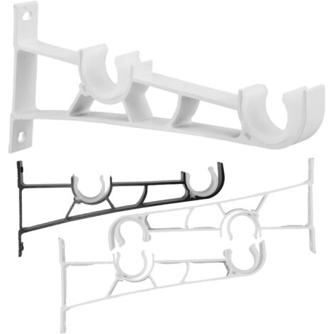 de 4 Supports Doubles de Tringle Rideaux en Alliage