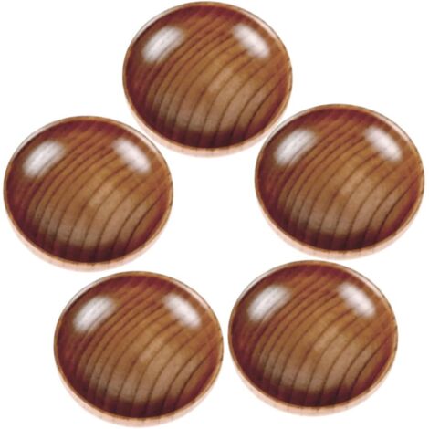 de 5 Assiettes Rondes en Bois 75 CM pour Sauces et