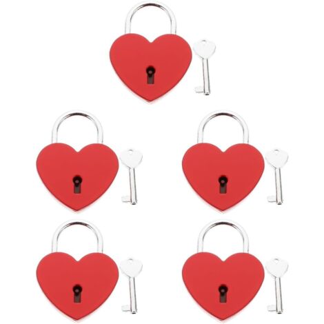 de 5 cadenas en forme de c ur en alliage de zinc parfaits