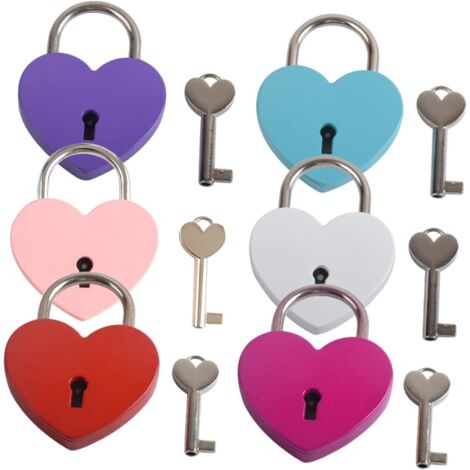 de 6 cadenas en forme de c ur petits cadenas pour bagages