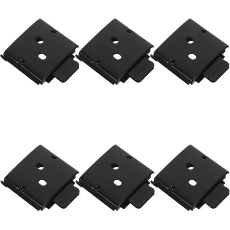 de 6 Supports de Fixation Universels Noirs pour Stores
