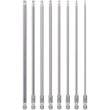 de 8 embouts de tournevis Torx Longueur 200 mm Tige