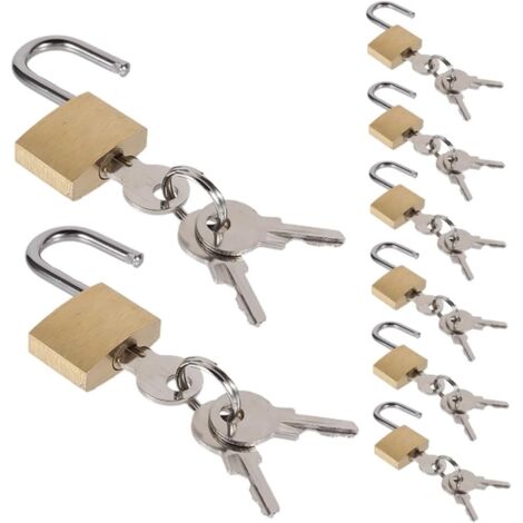 de 8 mini cadenas en laiton pour bagages petits cadenas pour