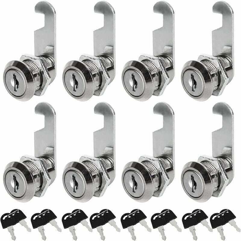 De 8 Serrures Boîte Lettres Universelle, XU, 30mm Serrure Armoire Metallique, Barillet Boite Alliage avec 16 pour Tiroir, Armoire, Placard, KZQ - KZQ