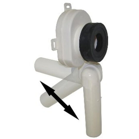 De Beer siphon urinoir horizontal vertical vidage 40mm blanc