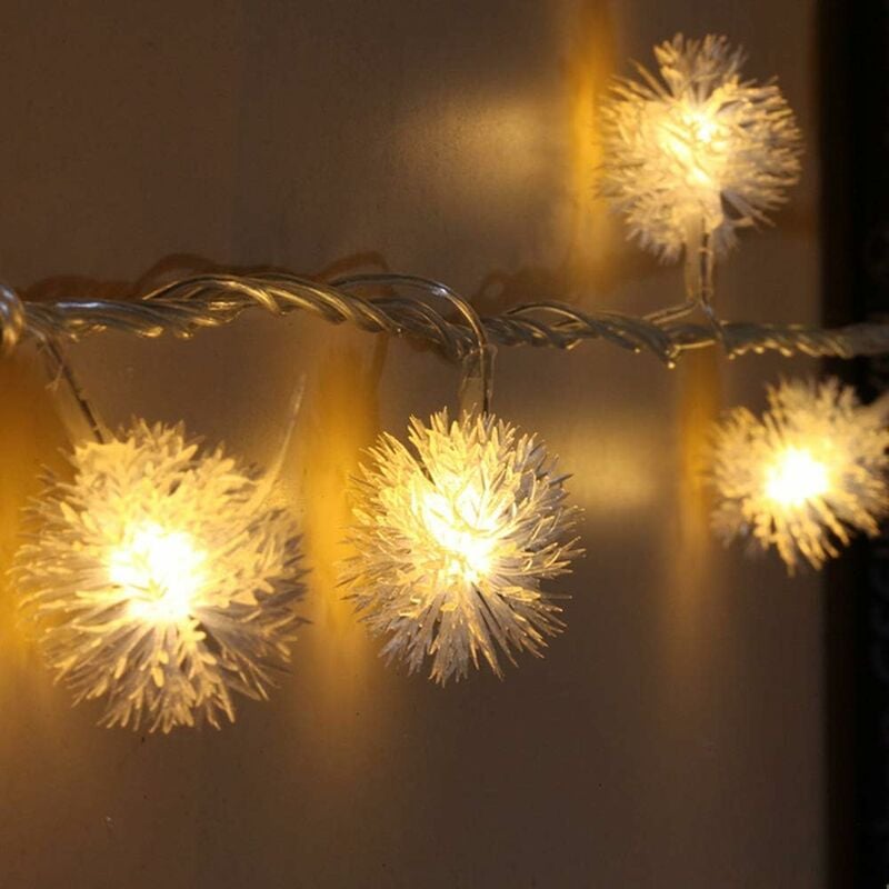 De Boules de Neige, 8.2ft / 20 led Guirlande Lumineuse de Noël aveCôtélécommande, étanche Décoration pour Intérieur Et Extérieur Fête de Mariage