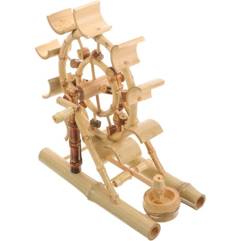 de Bureau Roue Eau Bambou Fait Main D coration Artisanale