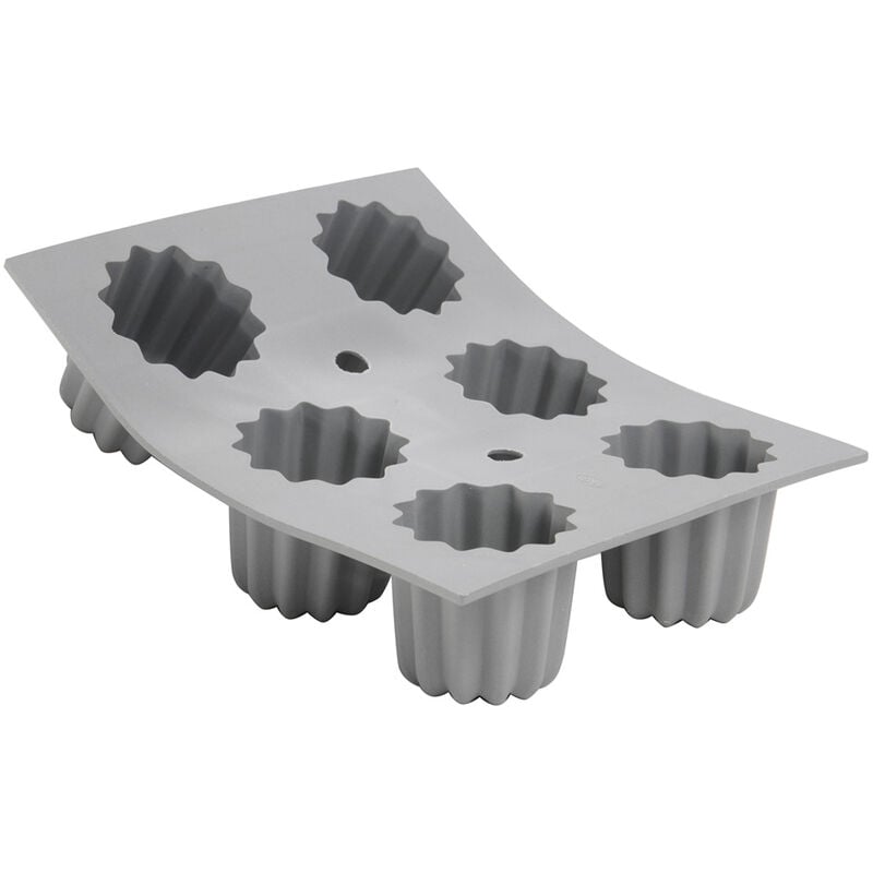 De Buyer - Moule pour 6 mini cannelé en silicone elastomoules
