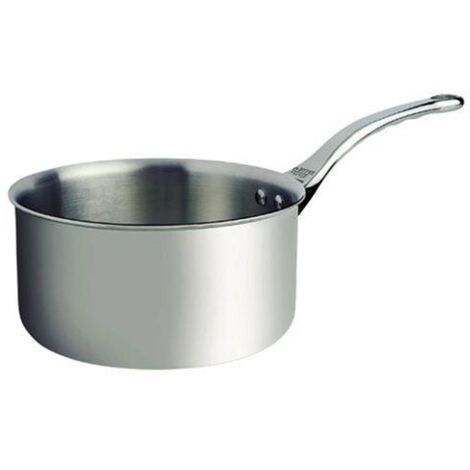 De Buyer 3706.14 \'Affinity\' Casserole - Multicouche Inox - Queue Fonte d\'Inox - Diamètre 14 cm