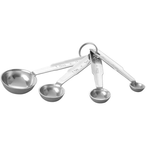 De Buyer 4827.01 Set de 4 Cuillère-Mesures Inox 1 / 2,5 / 5 /15 ml
