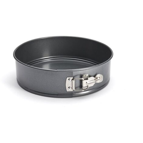 De Buyer Acciaio Antiaderente Stampo Torta con Bordo Rimovibile, 20cm, 4844.20, Inossidabile, Nero, Diametro cm 24