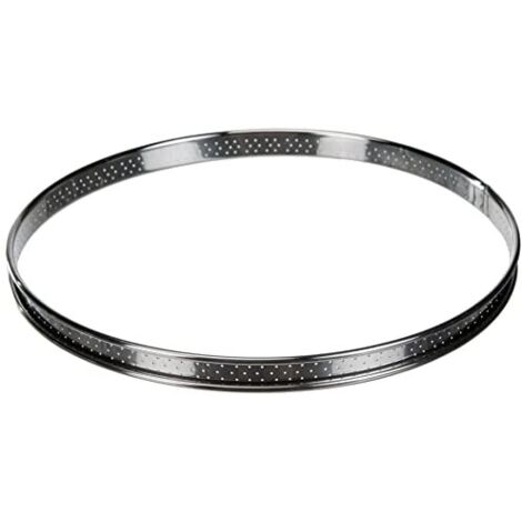 De Buyer Acciaio Inossidabile Stampo per Torte ad Anello Perforato, Diametro 28 cm, 3093.28