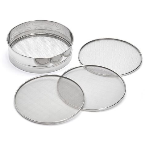 De Buyer acciaio inox Setaccio a rete con reti intercambiabili, diametro cm 20, 4605.21, Ø 20 cm-altezza 6 cm