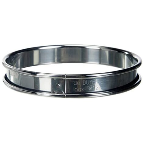 De Buyer Circolare in Acciaio Inossidabile Stampo per Torte ad Anello con Bordo Arrotondato, diam 12 cm, 3091.12N, 12.5 cm