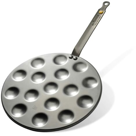 De Buyer DB5612-16 B Element Padella, 12 Frittelle, 27 cm, Ferro