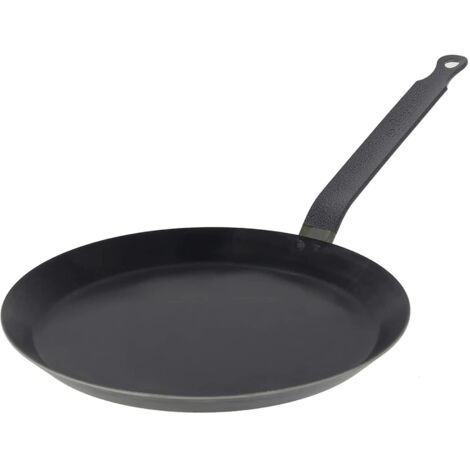 De Buyer Ferro Force Bleue Padella Crepe, Diametro cm 18, 5303.18, Acciaio, Nero, 0 cm