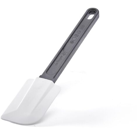 De Buyer leccapadelle Spatola in plastica Resistente a Alte Temperature (260°C), Manico in Nylon e Testa in Silicone, 4740.24N, Multicolore, Lunghezza cm 27