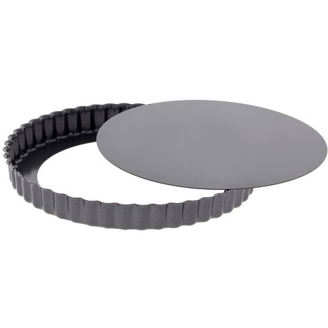 De Buyer - Moule à tarte 24 cm en acier antiadhésif avec fond démontable
