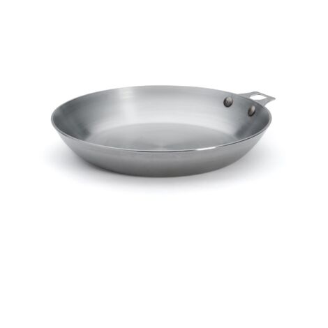 De Buyer Padella Mineral B Element Senza Manico, Diametro cm 28, 5630.28, Acciaio Inossidabile, Argento, 28 cm