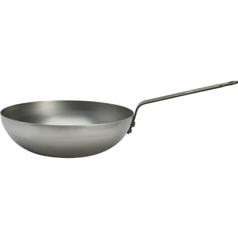 DE BUYER Padella Wok conica, altezza 159 mm, lunghezza 515 mm, ø 283 mm