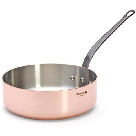 De Buyer - Pentola in rame e acciaio INOX, ultra-resistente, modello per professionisti