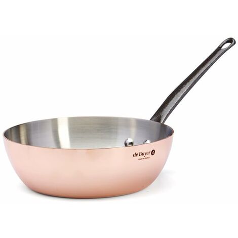De Buyer - Pentola in rame e acciaio INOX, ultra-resistente, modello per professionisti