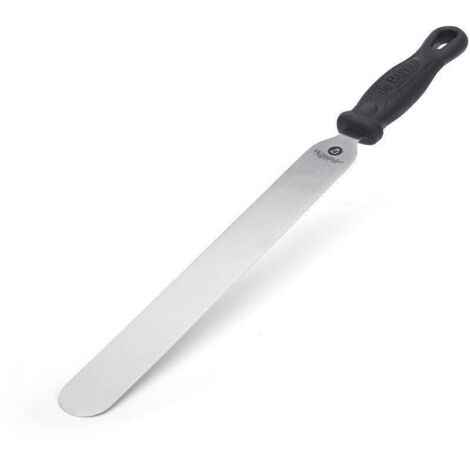 de-buyer spatule droite noire 30 cm acier inoxydable