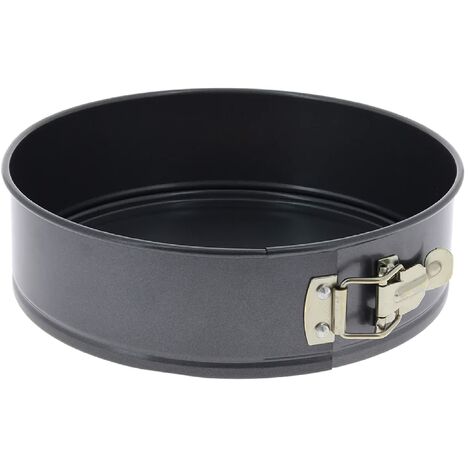 De Buyer Stampo antiadesivo Circolare da Pasticceria con Parete rimovibile-4844, Acciaio Rivestito Antiaderente, Nero, Diametro cm 26