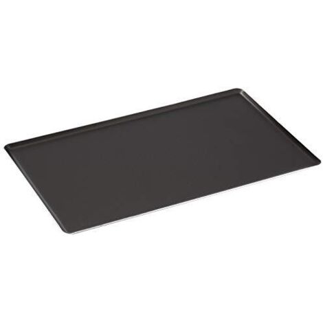 De Buyer Teglia Antiaderente in Alluminio con Bordi obliqui, cm 53, 8161.53, Grigio Scuro, Lunghezza 53 cm