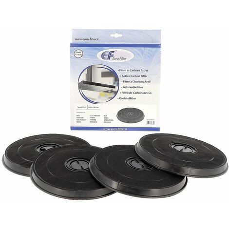 De Dietrich – Lot de 4 filtres charbon type E233 FAC519 EFF57 235X20 mm – Compatible avec hottes ACEC, AEG, Ariston, Electrolux, Bosch
