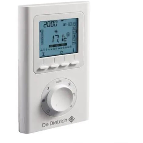 De Dietrich – Thermostat d'ambiance filaire programmable – Compatible chaudières fioul et gaz – Sonde de température intégrée – Longueur 130 mm - AD 337 DE