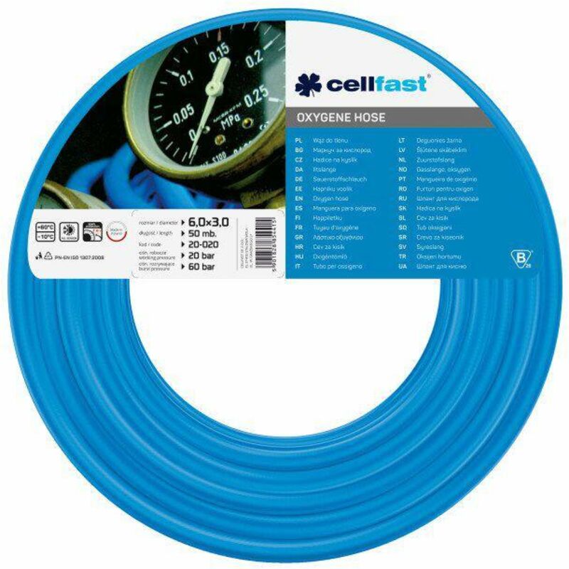 Cellfast - tuyau d'oxygène 6mm longueur: 50m