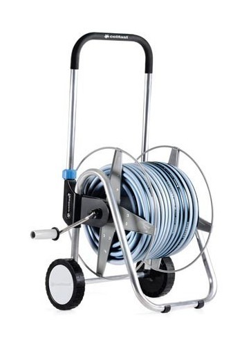 Chariot à tuyaux sur roues explorer avec chariot de 25 pièces avec tuyau inclus - Bleu - Cellfast