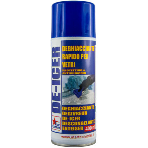 DE-ICER spray 400 ml Deghiacciante rapido vetri lunotti auto non corrosivo -50°C 6 PEZZI
