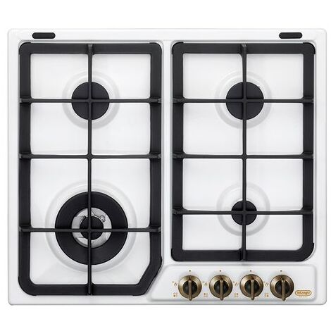 De Longhi BF46PRO Piano cottura a gas 4 fuochi cm. 58 bianco