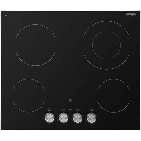 DELONGHI De Longhi DPVC61FK Piano Cottura in Vetroceramica 4 Zone Superficie antigraffio 60cm Nero