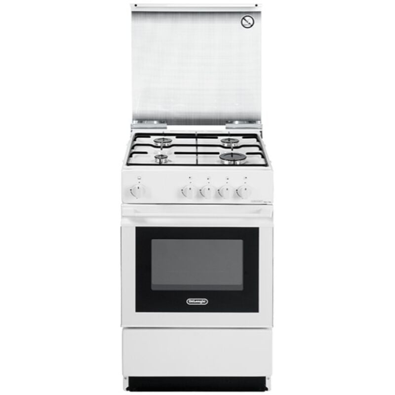 De Longhi Cucina a Gas SGW 554 GN N 4 Fuochi Forno a Gas 50 x 50 Colore Bianco