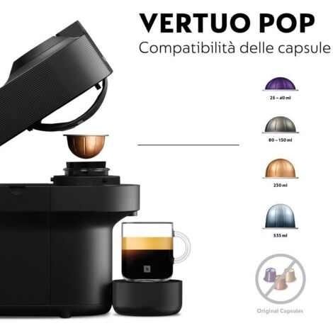 De longhi vertuo pop macchina caffe capsule nespresso vertuo env90b nero 056l