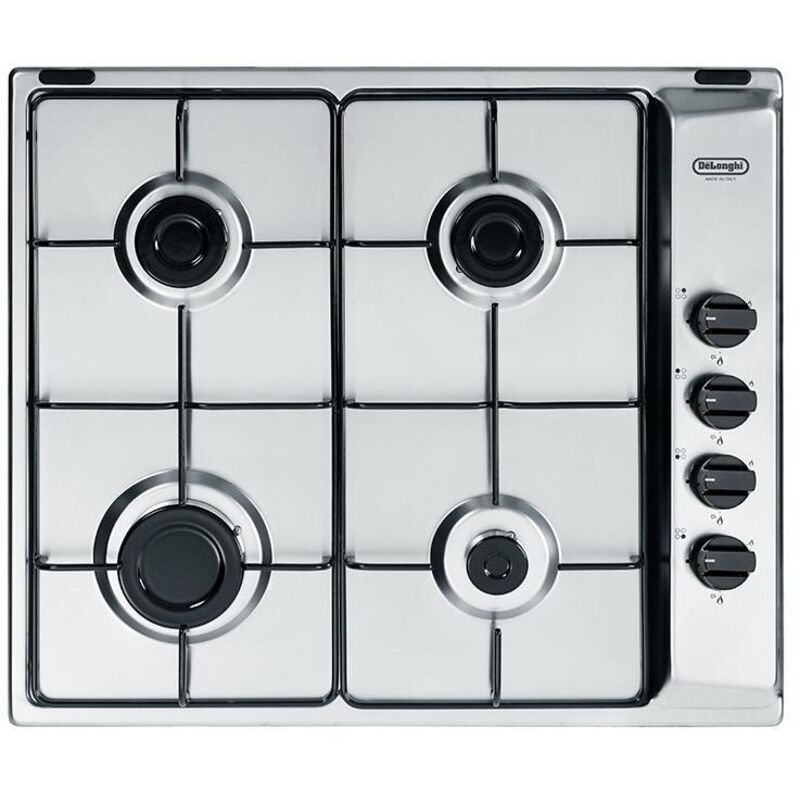 De Longhi YAL 46 ASV Plaque de cuisson encastrable 58 cm Gaz 4 feux Acier inoxydable