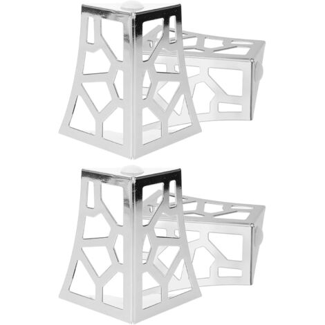 de meubles creux en m tal chrom de 10 cm lot de 4 pieds de