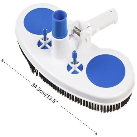 de nettoyage de piscine Tête d'aspirateur de piscine lestée de 13 pouces, avec poils en Nylon, jardin detachee Bleu