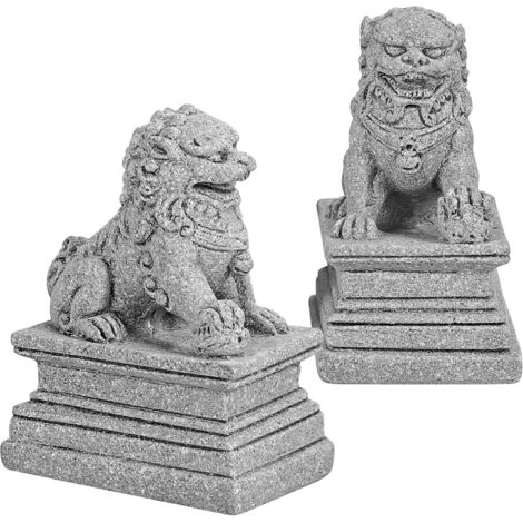 de petites statues de lions chinois en pierre d coratives