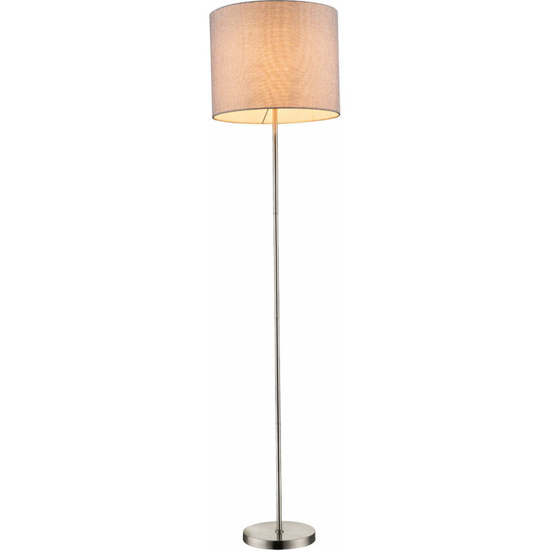 

Lámpara de pie textil H 160 cm iluminación lámpara de pie reflector de techo en un juego que incluye bombillas LED