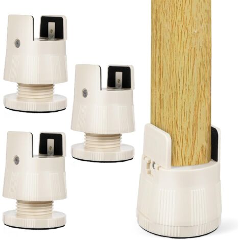 de pieds de table r glables 6 8 cm 4 pi ces couleur beige