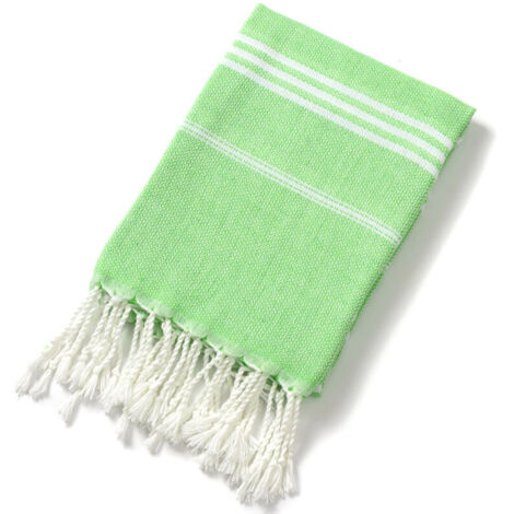 de Plage Nid d’Abeille 100% coton - Douceur et confort – Serviette de Plage - 90x180cm - 180 x 90 cm - Vert